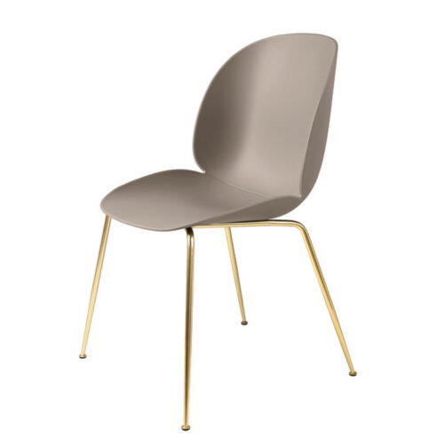 Gubi Beetle Spisestol, Skalstol New Beige (Messing)