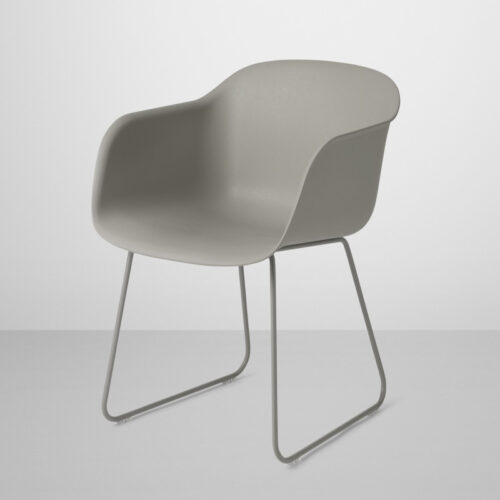 Muuto Fiber Chair Sled Base (Grå/Grå)