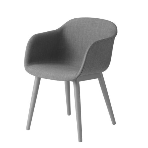Muuto Fiber Chair Wood Base (Remix 133/Grå)