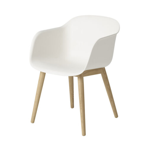Muuto Fiber Chair Wood Base (Hvid / Oak)