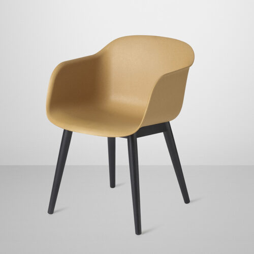 Muuto Fiber Chair Wood Base (Natur/Sort)