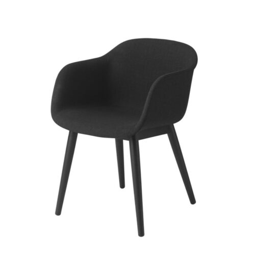 Muuto Fiber Chair Wood Base (Remix 183/Sort)