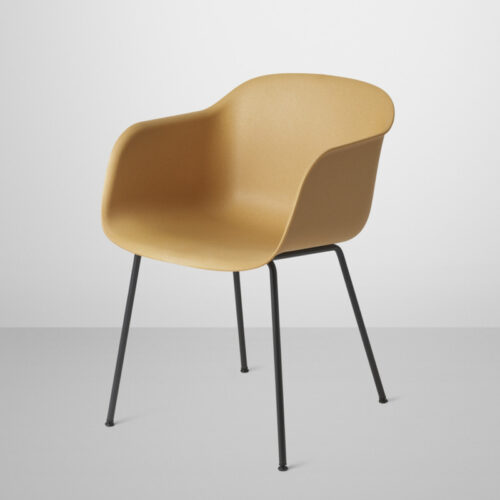 Muuto Fiber Chair Tube Base (Natur/Sort)