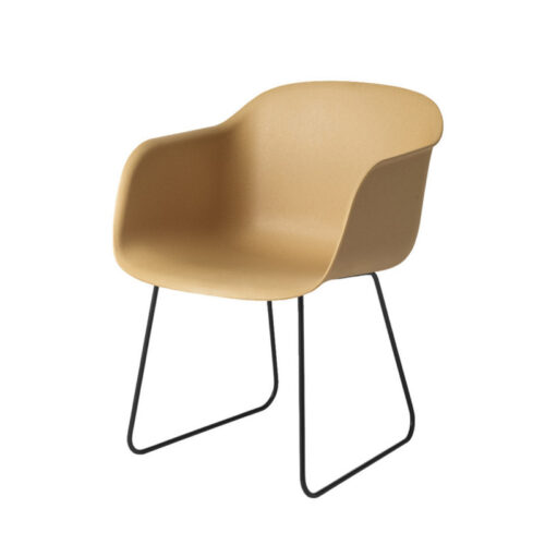 Muuto Fiber Chair Sled Base (Natur/Sort)