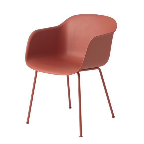 Muuto Fiber Chair Tube Base (Dusty Red)