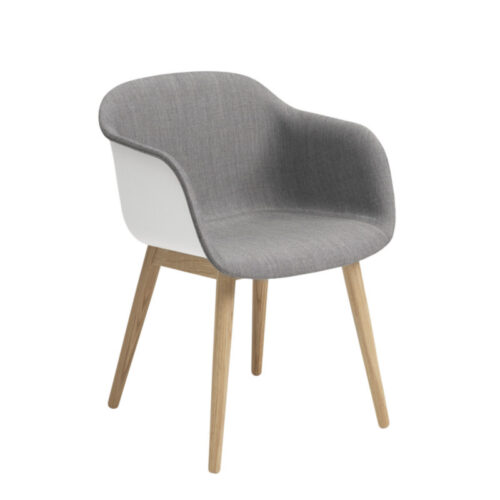 Muuto Fiber Chair Wood Base (Natur/Hvid/Remix 133)