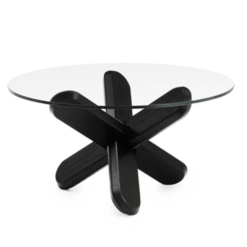 Normann Ding Table transparent Glass (Sort)