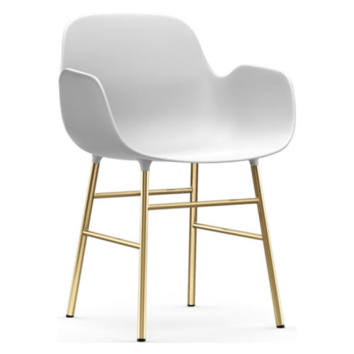 Normann Copenhagen Form Armchair Messing (Hvid)