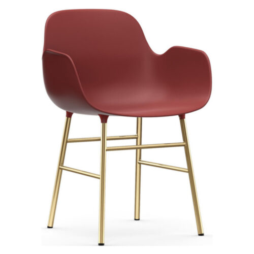 Normann Copenhagen Form Armchair Messing (Rød)