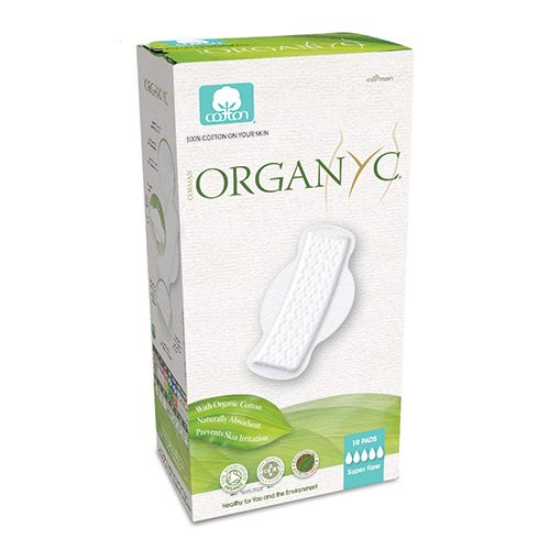 Organyc dagbind med vinger 10 stk