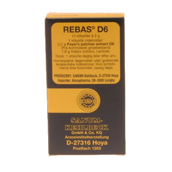 Rebas D6 stikpiller 10 stk