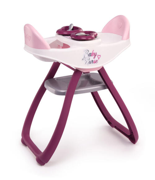 Smoby Dukke tvillinge højstol m/4 dele