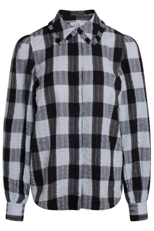 LOVE & DIVINE LOVE513-1 SKJORTE (Black Check, L)