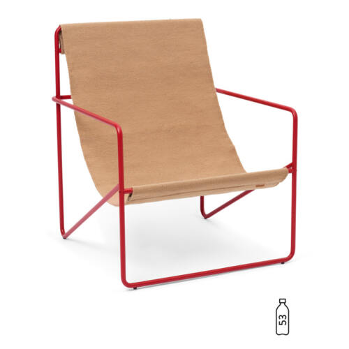 Ferm Living Desert Loungestol Poppy Red/Sand