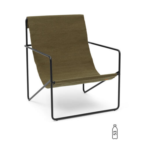 Ferm Living Desert Loungestol Black/Olive