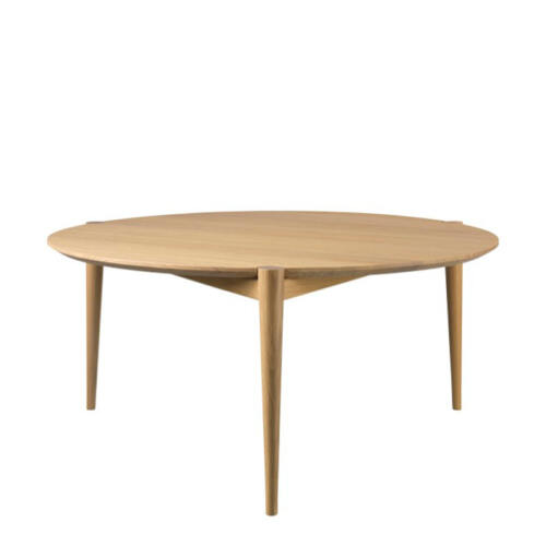 FDB Møbler D102 Stine Weigelt Søs Sofabord Lakeret Eg Ø85 Cm.