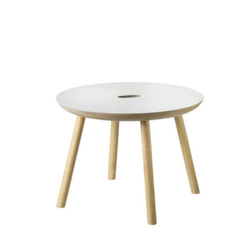 FDB Møbler D105 Gesja Sofabord Eg Linoleum Mushroom Ø 50 cm