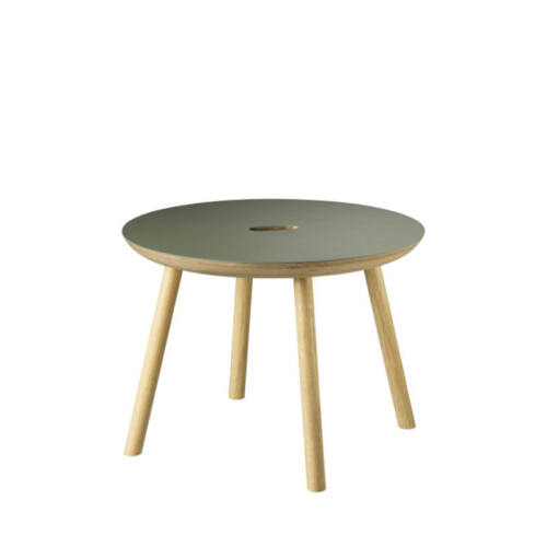 FDB Møbler D105 Gesja Sofabord Eg Linoleum Olive Ø 50 cm