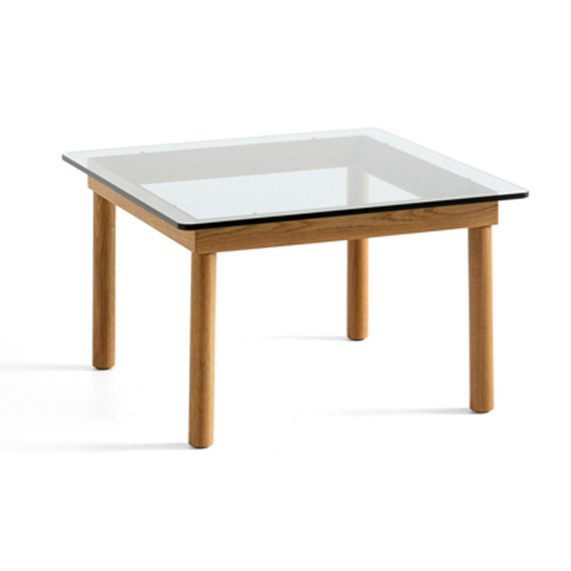 HAY Kofi Sofabord 60 x 60 x h 36 cm Vandbaseret eg klar glas