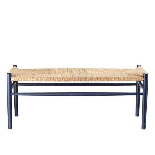 FDB Møbler J83B Bænk Bøg, Steel blue