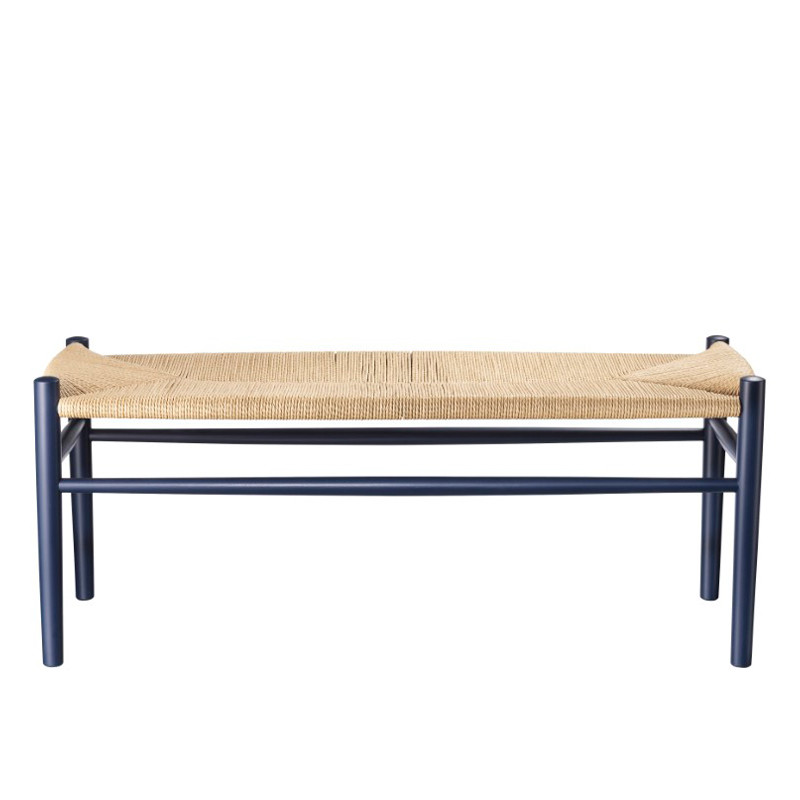 FDB Møbler J83B Bænk Bøg, Steel blue