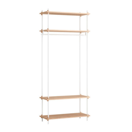 Moebe Reolsystem Sæt 12 Open Wardrobe (Hvid/eg)