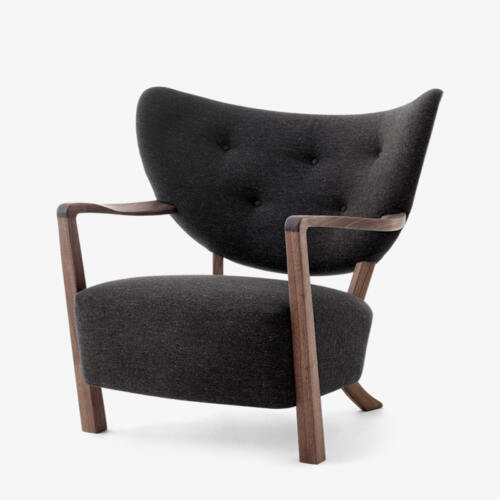 &Tradition Wulff Lounge Chair ATD2, Hallingdal 376 Walnut