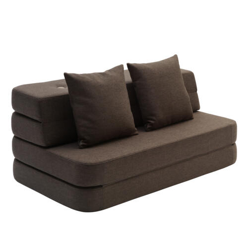 By KlipKlap KK 3 Fold Sofa Brown w. sand
