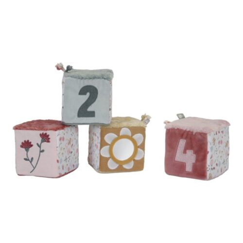 Little Dutch 4 stk. Plys terninger Flowers & Butterflies