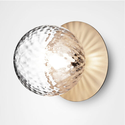 Nuura Liila 1 Væg- og loftlampe Nordic Gold/Optic Clear