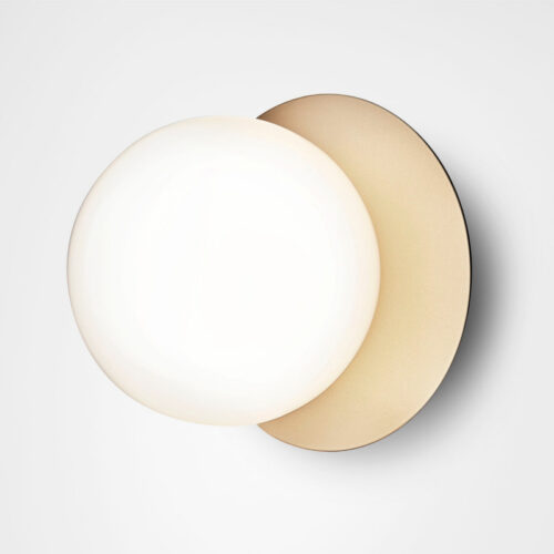 Nuura Liila 1 Væg- og loftlampe Medium Nordic Gold/Opal Hvid