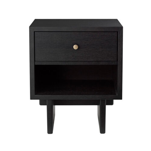 Gubi Private Side Table 40x50 cm - Brown/Black Stained Oak
