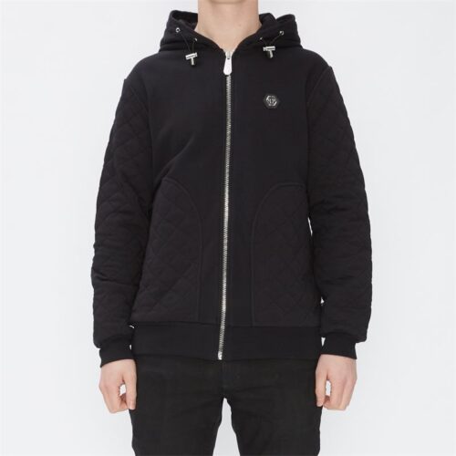 Philipp Plein - MJB2610 Quilted Hexagon Hoodie