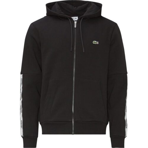 Lacoste - Branded Bands Zippered Fleece Hoodie