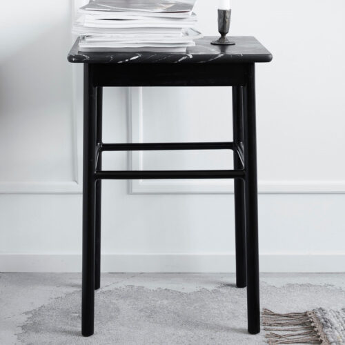 House Doctor Sidebord Regance, Sort med sort marmor top