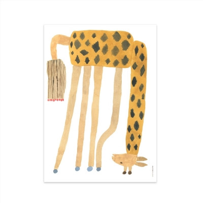 OYOY Noah Giraffe Upside Down - Plakat