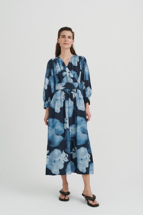 INWEAR AVENIW WRAP KJOLE 30106755 301059 (Marine Blue Big Flower, 36)