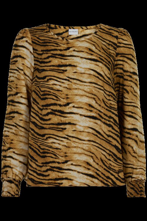 IN FRONT ZARINA BLUSE 14692 821 (Light Brown 821, M)