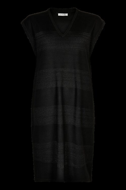 IN FRONT CAMILLIE STRIK KJOLE 14727 999 (Black 999, S)