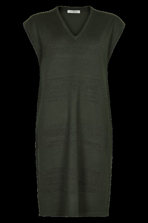 IN FRONT CAMILLIE STRIK KJOLE 14727 681 (Army 681, XXL)