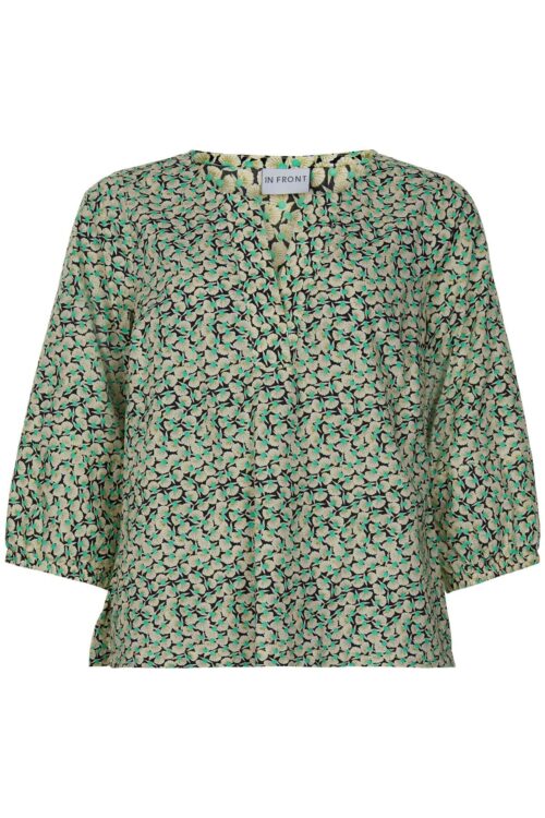 IN FRONT NOLA BLUSE 14849 615 (Green 615, XL)