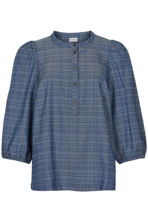 IN FRONT OLLI BLUSE 14829 501 (Blue 501, L)