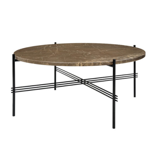 Gubi TS Table Brun Marmor Sofabord Ø80