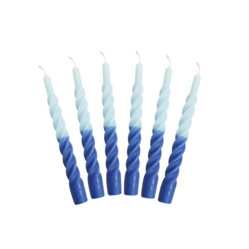 Candles With A Twist Light and dark blue