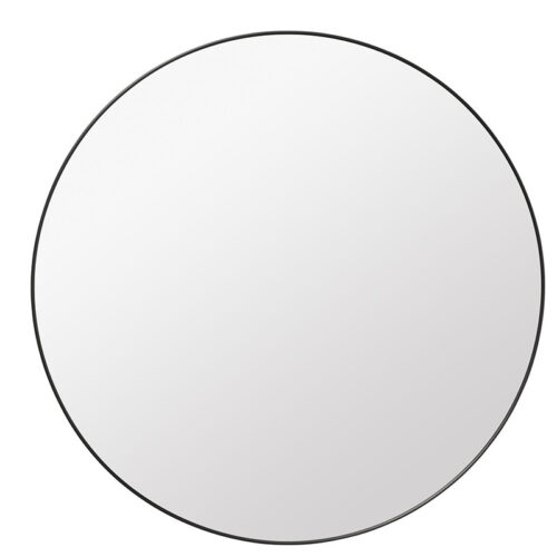 GUBI Wall Mirror, Round, Ø110 (Black Brass)