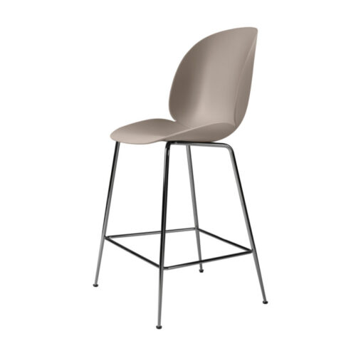 Gubi Barstol Beetle Counter H65 i New Beige - Uden Polstring (Sort krom)