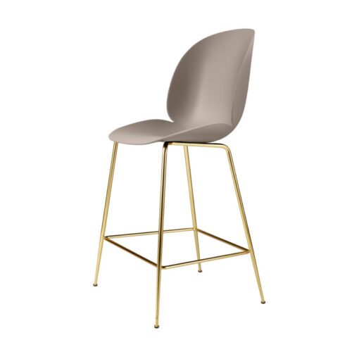 Gubi Barstol Beetle Counter H65 i New Beige - Uden Polstring (Messing)