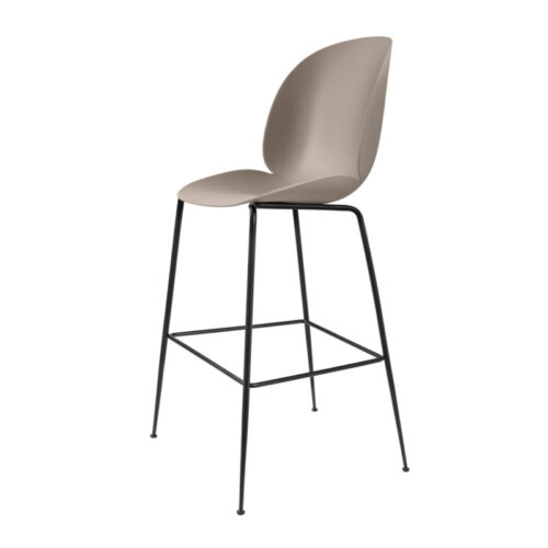Gubi Barstol Beetle Counter H65 i New Beige - Uden Polstring (Pulverlakeret sort)