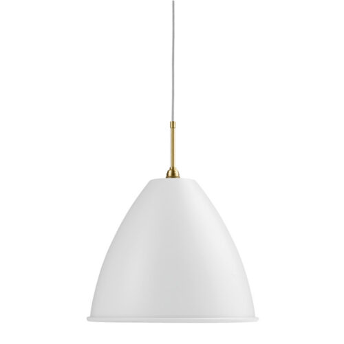 Gubi Bestlite BL9 Pendel Mat Hvid Messing (Ø 40 cm)