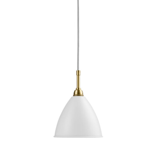 Gubi Bestlite BL9 Pendel Mat Hvid Messing (Ø 16 CM)